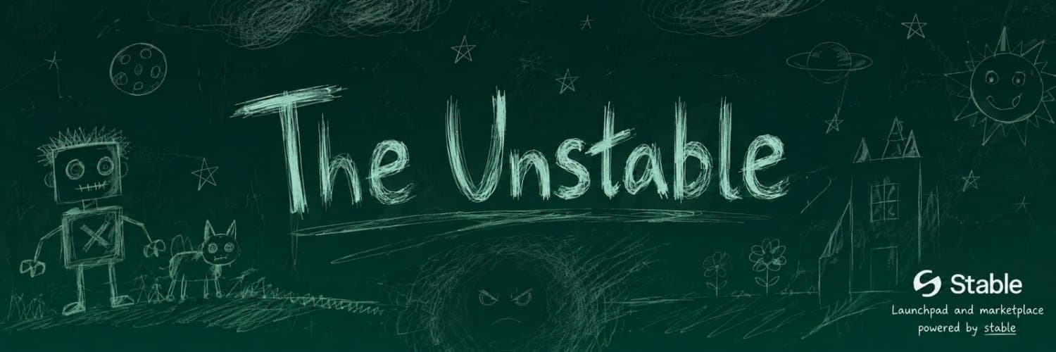 The Unstables chalkboard banner